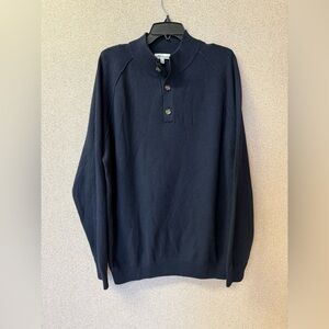 Peter Millar Mens Size‎ XL Merino Wool & Pima Cotton long sleeve sweater blue